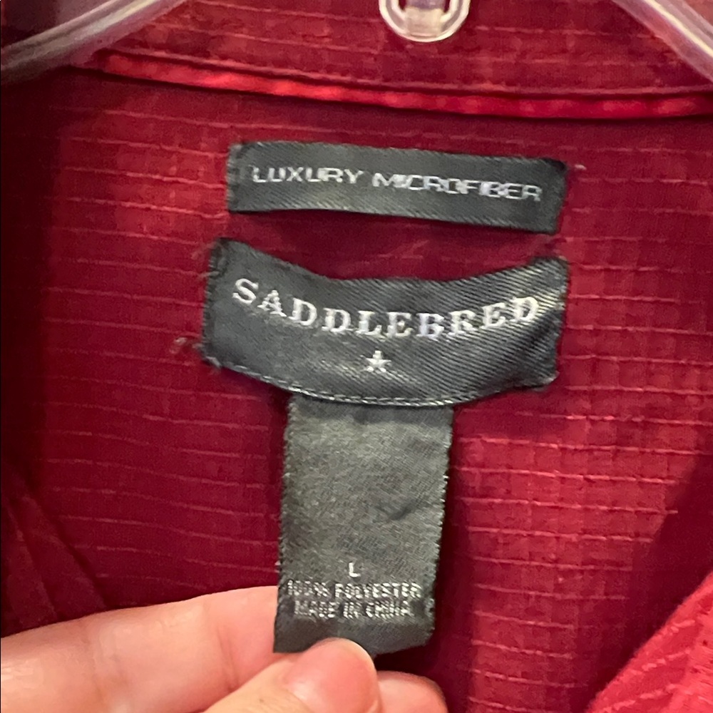 Saddlebred Deep Red Microfiber Shirt